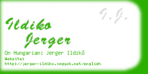 ildiko jerger business card